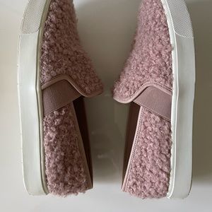 VINCE FAUX SHEARLING SLIP-ON SNEAKER SHOE